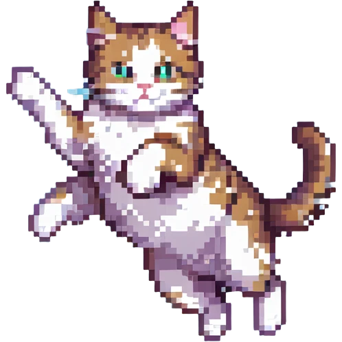 havada süzülen kedi emoji