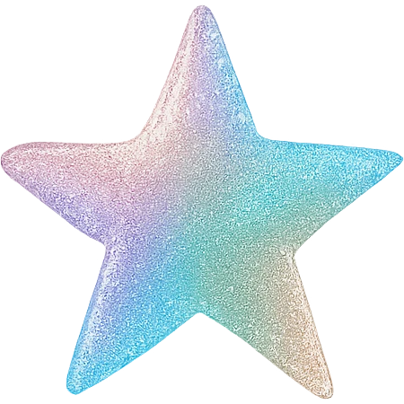 tiny star with rainbow shimmer, glamorous and stylish, no background emoji
