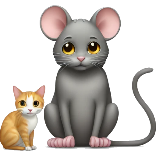 Mouse with a cat emoji
