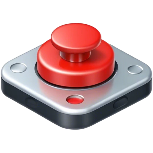 red button is pressed emoji