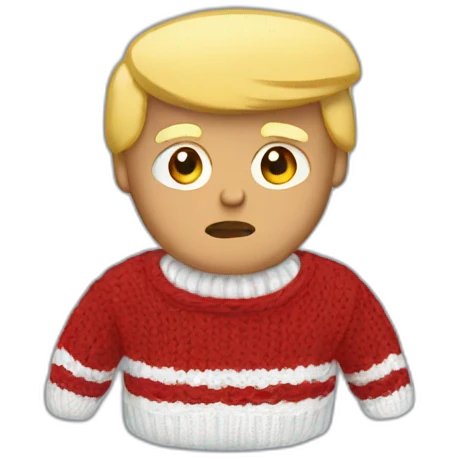 Donald Trump in a sweater emoji