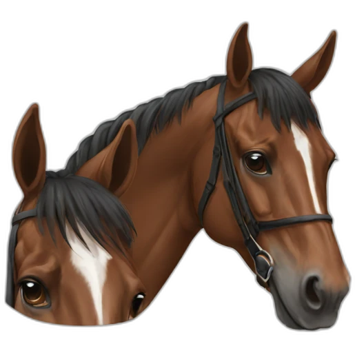 three racehorses emoji