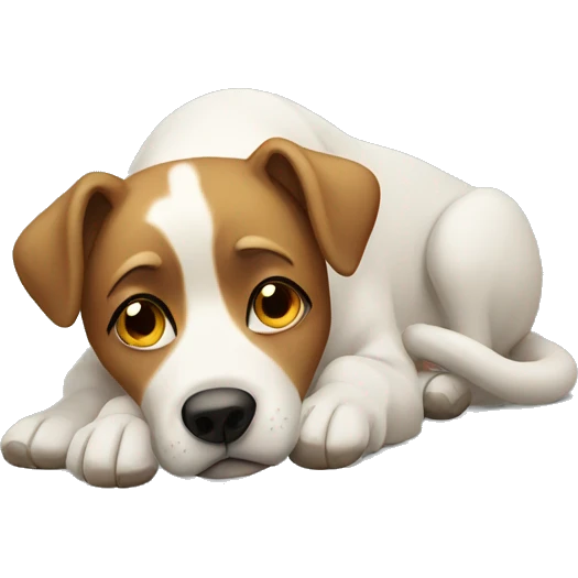 Sick dog emoji