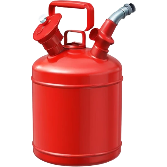 red gas can ios emoji with handle and cap 2d emoji