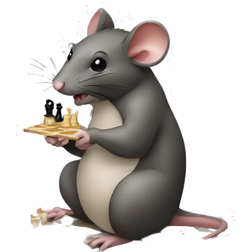 Rat eating chess emoji