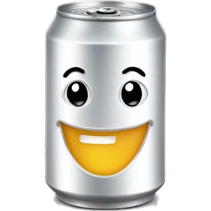 Beer can with a smile on emoji