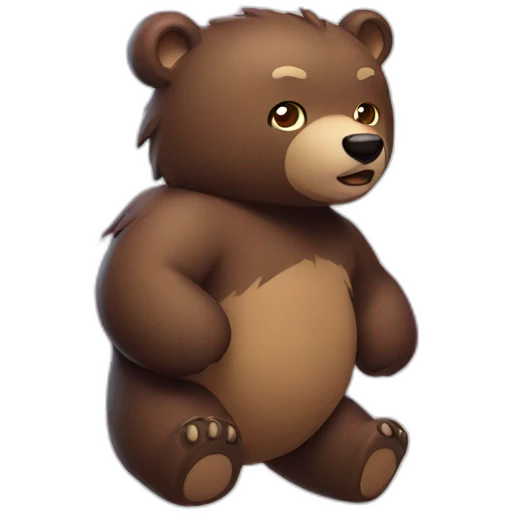 bear with lightning emoji