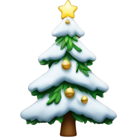 light snowed on christmas tree emoji