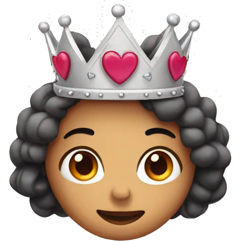 Heart with princess crown  emoji