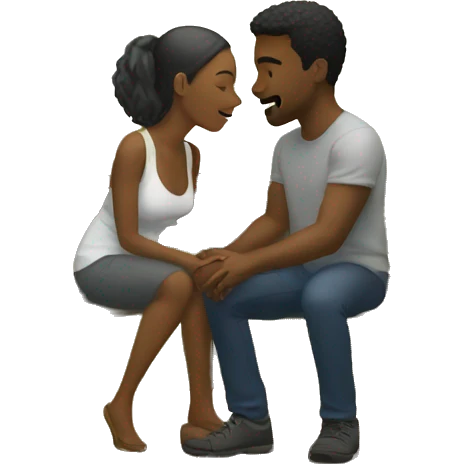intimate outdoor couple moment emoji