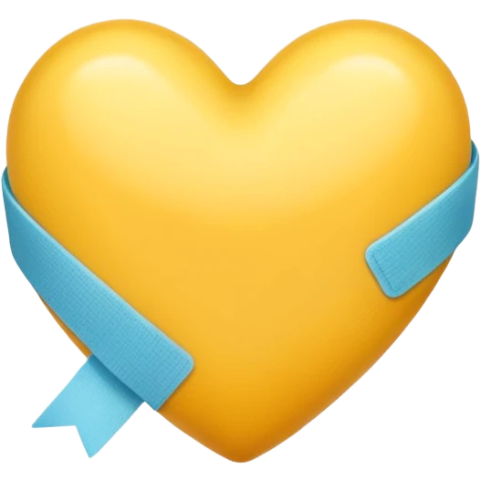 yellow heart with a bandage emoji