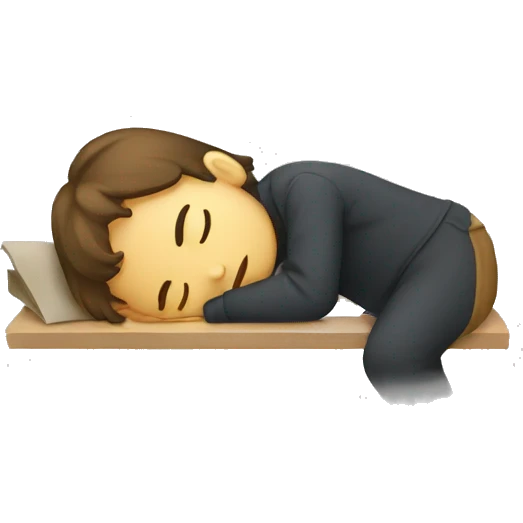 falling asleep at school emoji