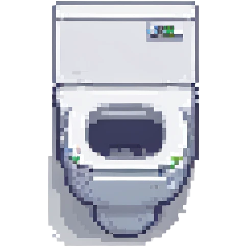 skibidi toilet, a toilet with a head, pixel art style emoji