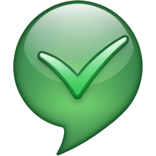 Green check mark with high flick no background emoji