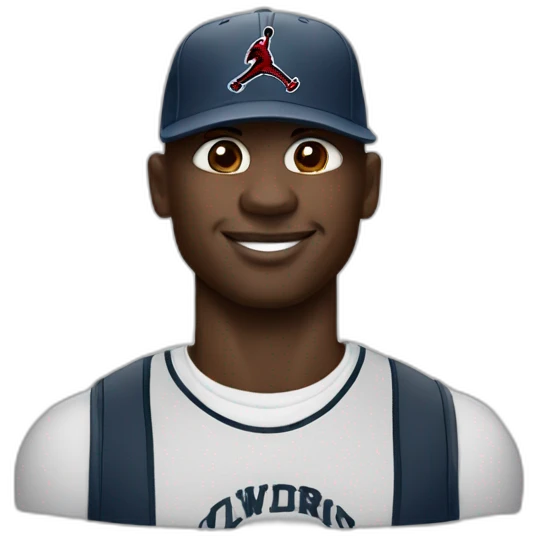 Michael jordan wit a cap emoji