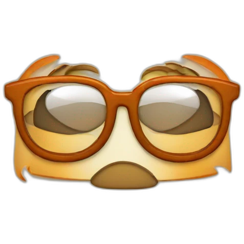 Pumpkin with glasses emoji