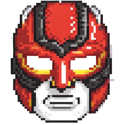 red and black luchador mask emoji