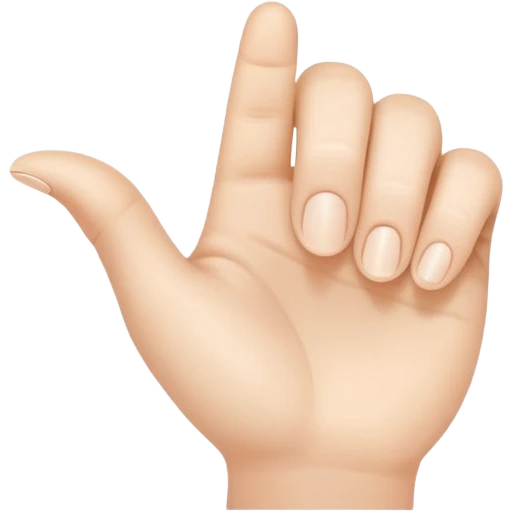 Mano con il mignolo all' in sù emoji