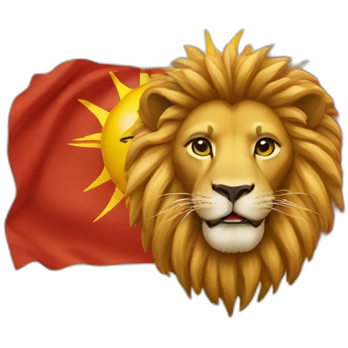 lion and sun flag emoji