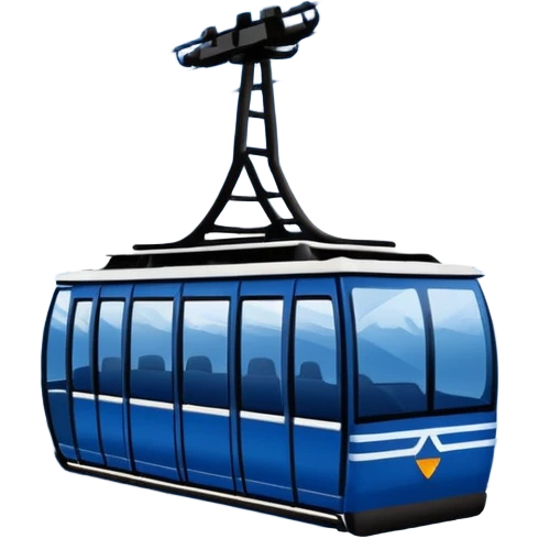 create cablecsr emoji in winter witht he logo of Bergbahnen Adelboden Lenk. make it dark blue. and add the words: Lenk  emoji