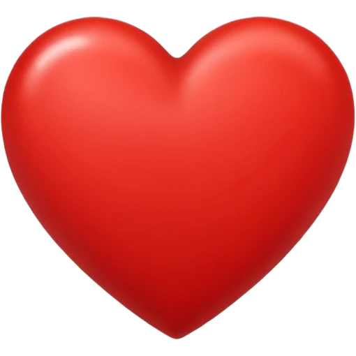 red heart, classic and bold emoji