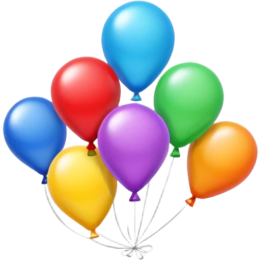 shaped flying balloons emoji