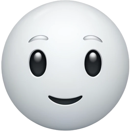 white color, no face emoji