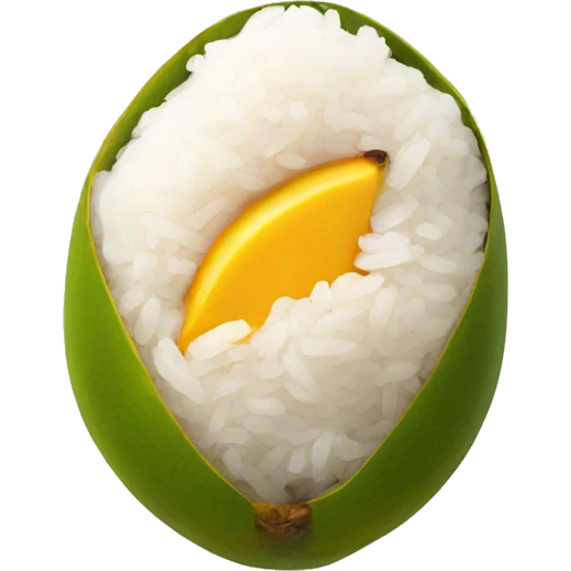 Mango sticky rice emoji