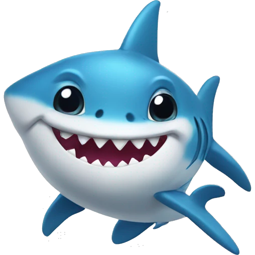 Baby shark with bow emoji