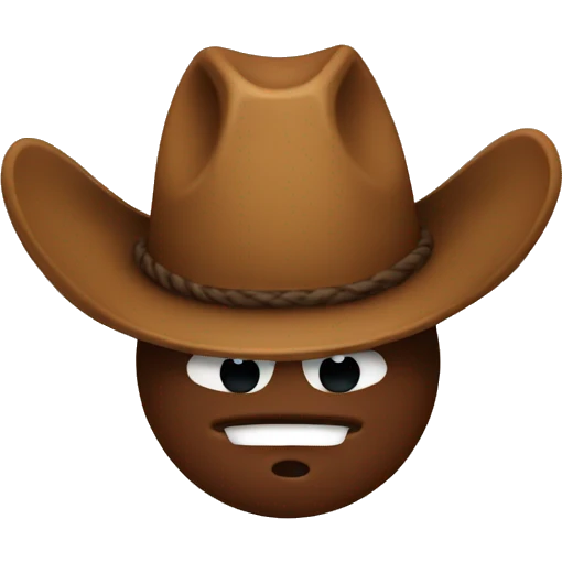 Poo emoji with a cowboy hat emoji