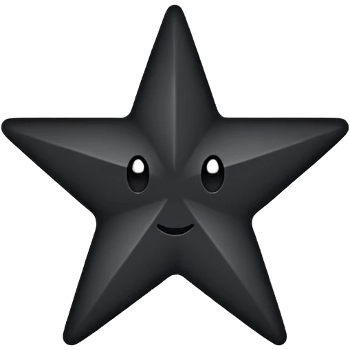★☆ - this shows full star and empty star only with outline black inside empty but I want is first half black and second half empty emoji
