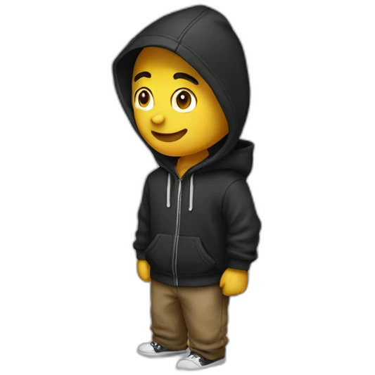 dark hoodie emoji