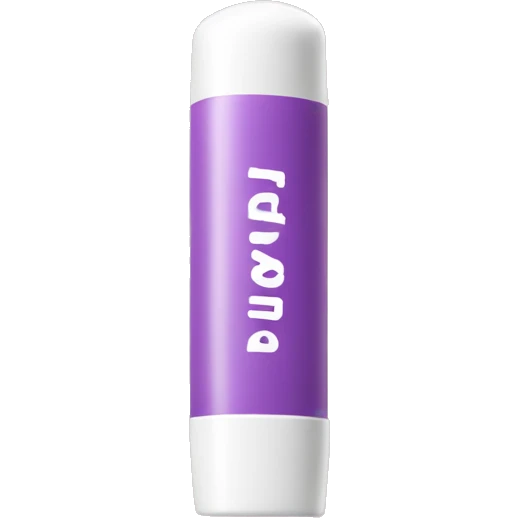 lip balm with label emoji