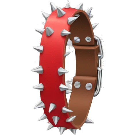 Red spiked dog collar emoji