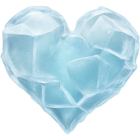Heart made of ice emoji