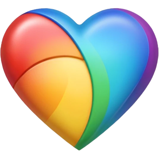 Heart rainbow amsung emoji