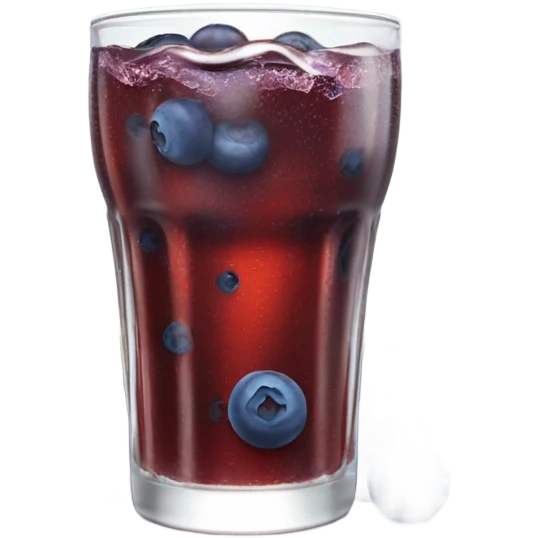 Coca-Cola with blueberries emoji