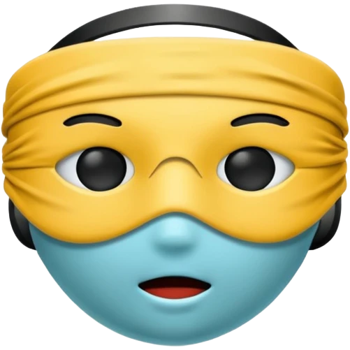 Blindfold no eyes emoji