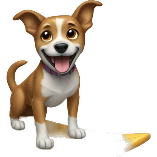 Dog surffing a wave emoji