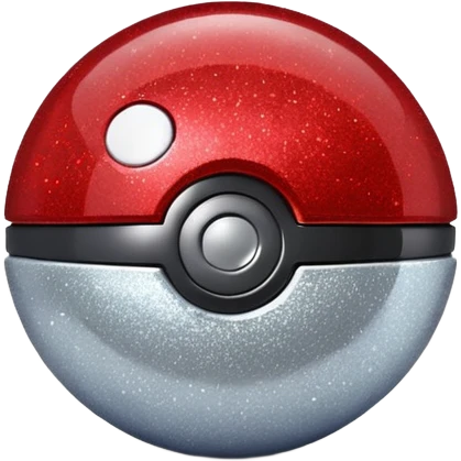 red glitter pokeball  emoji