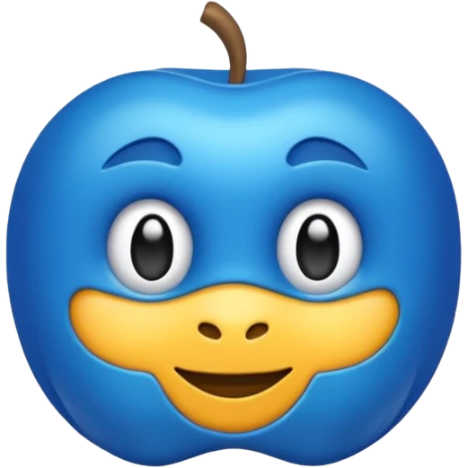 Genera un 6 de color azul emoji