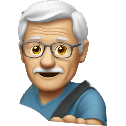 old man in car portrait emoji