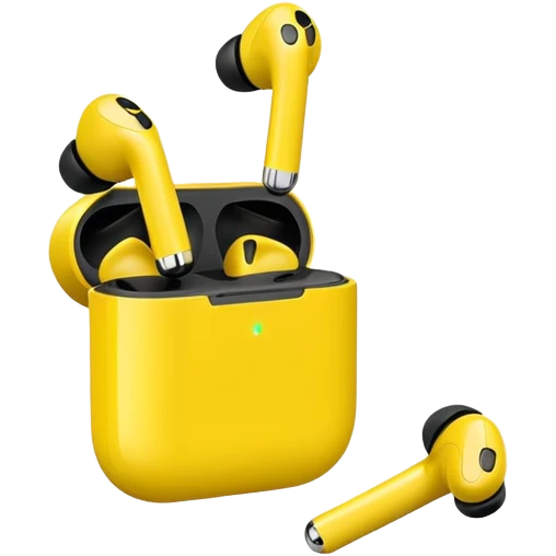 yellow wireless earbuds emoji