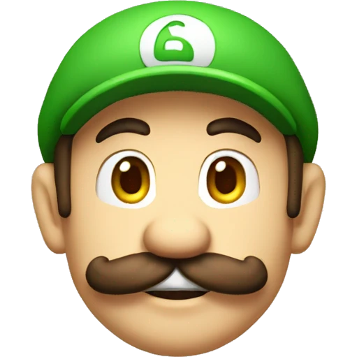 savage looking Luigi emoji