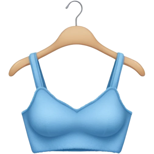 super realistic isolated blue cashmere crop top emoji