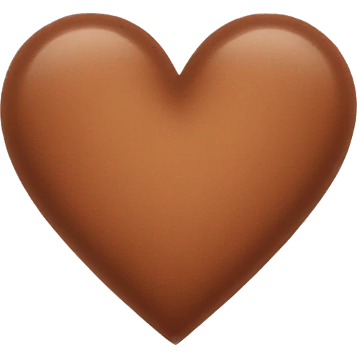Rosy brown color heart emoji