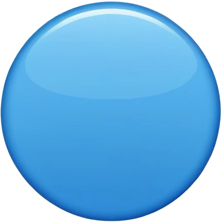 A simple blue circle emoji. Smooth, evenly shaped, with a flat or slightly glossy surface. Vibrant and rich blue color, resembling a basic geometric shape emoji