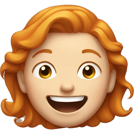 Ginger girl laughing  emoji