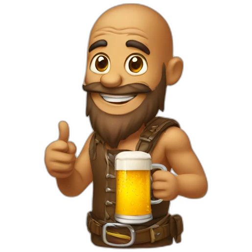 garoh with beer emoji