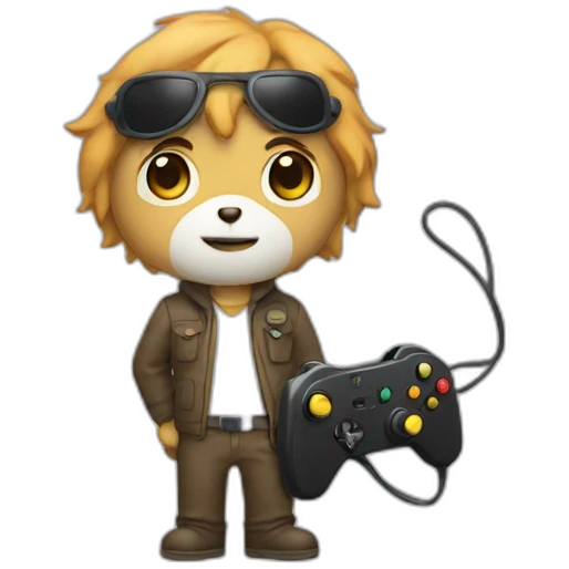 Leon with a controller emoji